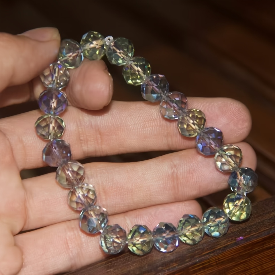 Bohemian Style Crystal Bracelet Multicolor Gemstone Bangle